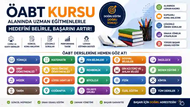 ÖABT Kursu | Alanında Uzman Eğitmenlerle ÖABT Hazırlık Programı
