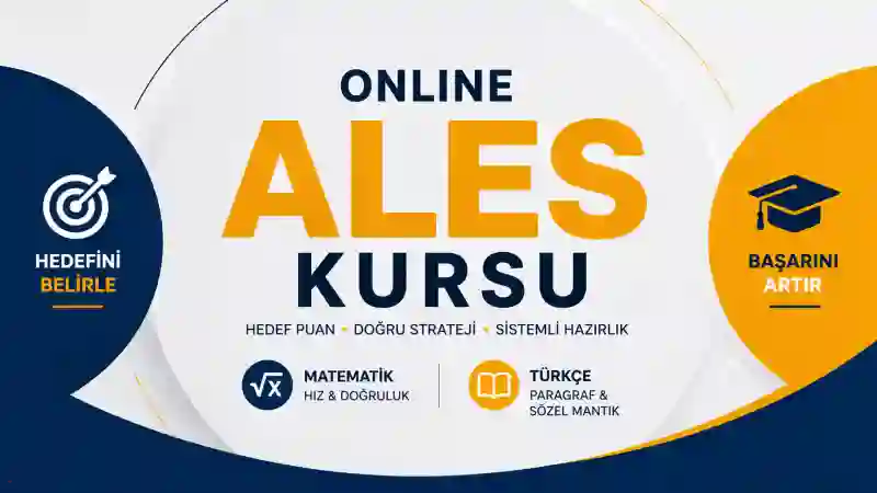 Online ALES Kursu 2026 – 70, 80, 90+ Puan İçin Sistemli Hazırlık