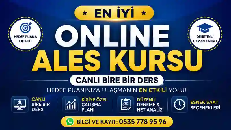 En İyi Online ALES Kursu – Canlı Bire Bir Ders