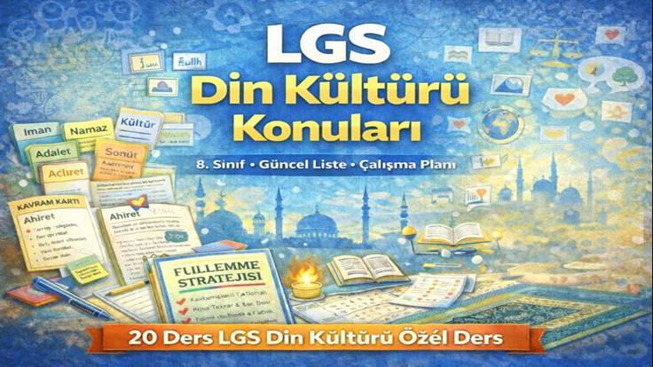 LGS Din Kültürü Konuları (2026) — Güncel Müfredat