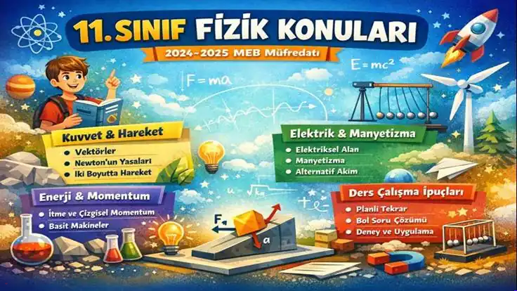 11. Sınıf Fizik Konuları | Güncel MEB Müfredatı (2025–2026)
