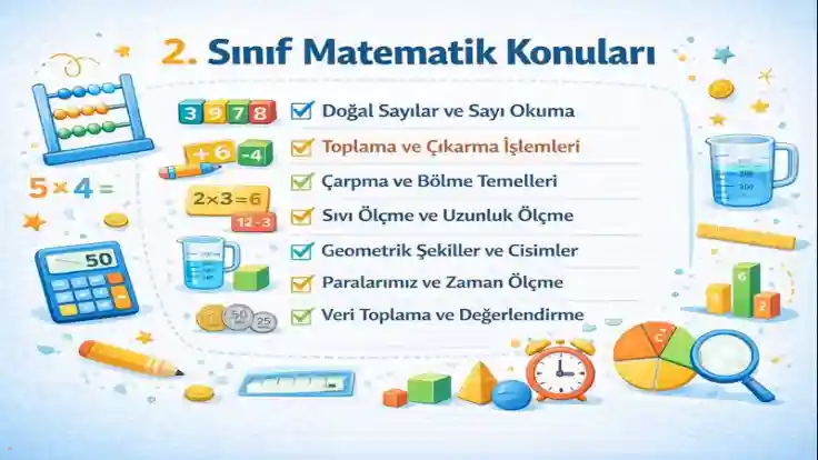 2. Sınıf Matematik Konuları (2025–2026 MEB Müfredatı)