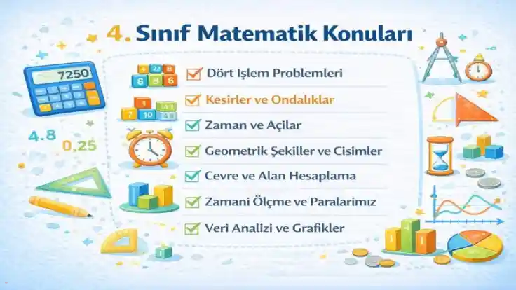 4. Sınıf Matematik Konuları (2025–2026 MEB Müfredatı)