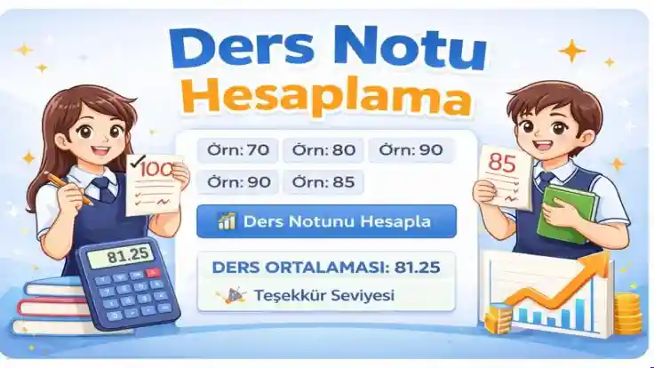 Ders Notu Hesaplama | Yazılı ve Karne Notu Hesapla
