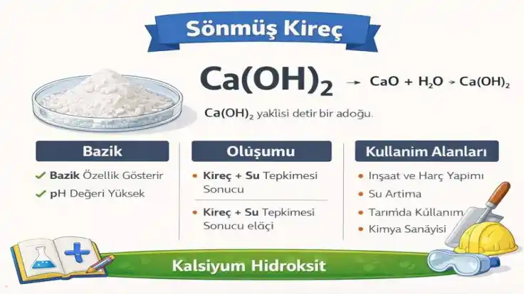 Sönmüş Kireç Formülü Nedir? Sönmüş Kirecin Kimyasal Formülü (Ca(OH)₂) ve Özellikleri