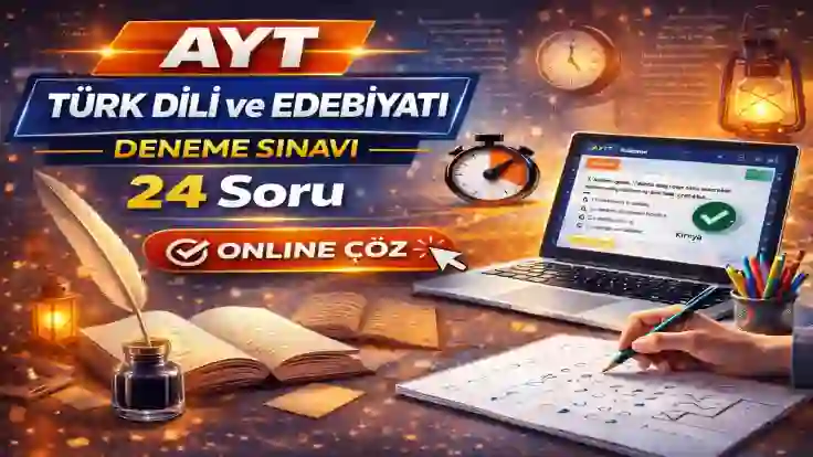 AYT Türk Dili ve Edebiyatı Deneme – 24 Soruluk Online Test