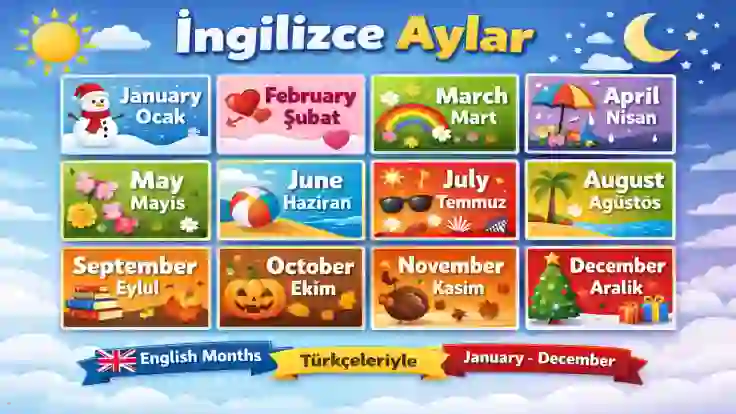 İngilizce Aylar – Ayların İngilizcesi ve Türkçesi