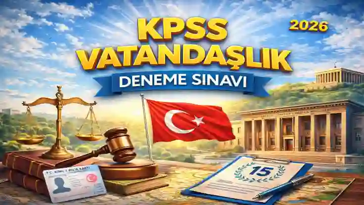 KPSS Vatandaşlık Deneme Sınavı – 15 Soruluk Güncel Online Test (2026)