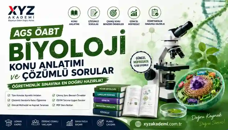 AGS ÖABT Biyoloji Konu Anlatımı ve Çözümlü Sorular