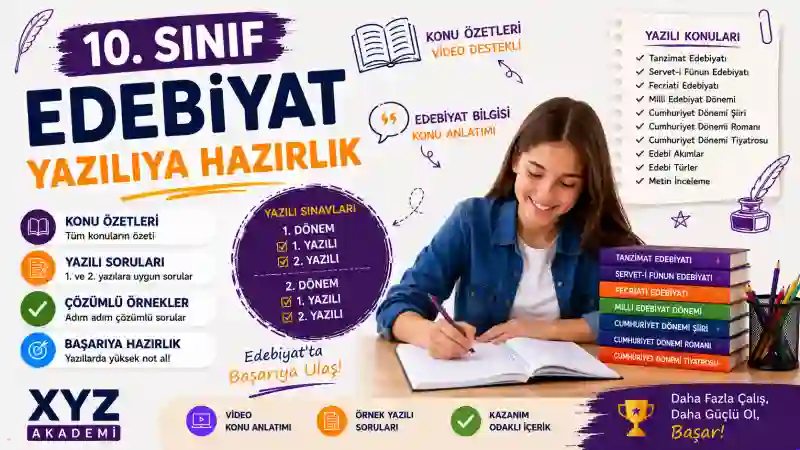 10. Sınıf Edebiyat Yazılıya Hazırlık Konu Anlatımı ve Yazılı Soruları