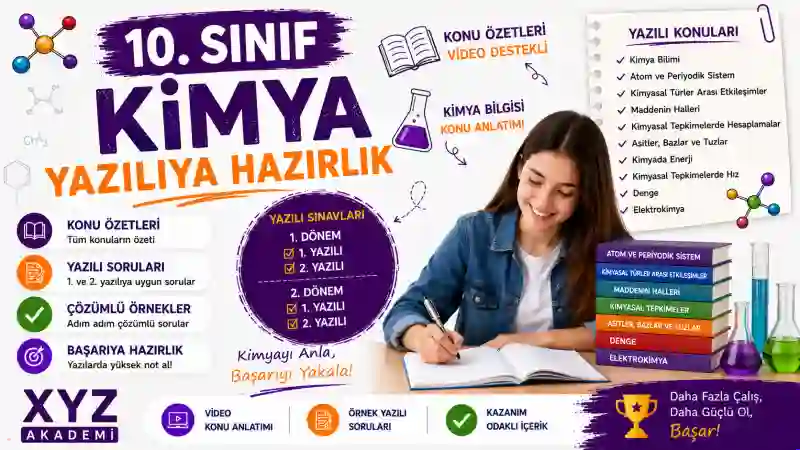 10. Sınıf Kimya Yazılıya Hazırlık Konu Anlatımı ve Yazılı Soruları