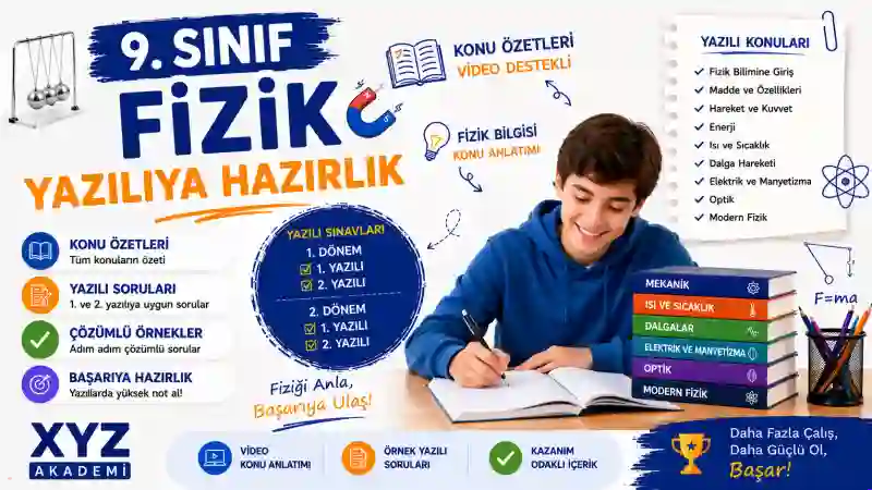 9. Sınıf Fizik Yazılıya Hazırlık Konu Anlatımı ve Yazılı Soruları